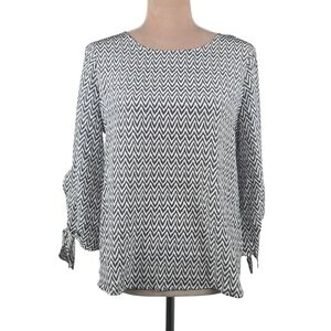 Ellie Kai 100% Silk Tie Sleeve Blouse Size 0